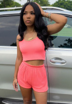 Women Casual Tank Top and Shorts Two-Piece Set