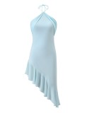 Women Elegant Halter Neck Dress