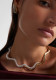 Women Snake Necklace Rhinestone Wave Necklace Geometric Necklace