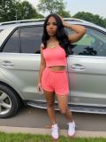 Women Casual Tank Top and Shorts Two-Piece Set