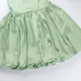 Women Summer Backless Lace-Up Dress