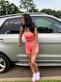 Women Casual Tank Top and Shorts Two-Piece Set