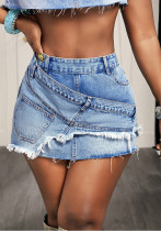 Women Casual Denim Skirt Women Casual Denim Skirt