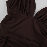 Women Summer Elegant V-Neck Sexy Sleeveless Knitting Slit Dress