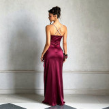 Women Summer Spaghetti Strap Formal Party Dress