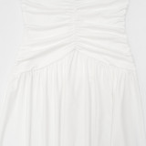 Women Holidays V-Neck Pleated Halter Neck Maxi Dress