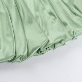 Women Summer Backless Lace-Up Dress