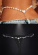 Women Heart Print Pearl Panties Sexy Body Chain