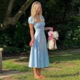 Women's Chic Puff Sleeve A-Line Dress