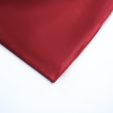 Fall Women's Off Shoulder Satin Split Sexy Dress
