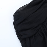 Summer Holidays Women's Waist Cut-Out Low Back Strap Mesh Dress