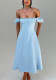 Women's Chic Puff Sleeve A-Line Dress