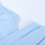 Women's Sexy Sleeveless Slim Fit Open Waist Satin Split Dress