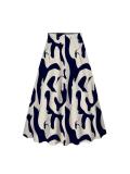 Fall/Winter Women's Fashion Geometric High Waist Skirt Long Sleeve Top Two-Piece Set