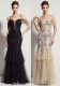 Sexy Sequin Fringe Slim Fit Mermaid Formal Party Evening Gown
