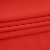 Women's Chic Sexy Low Back Slim Waist Strap Red Midi Dress