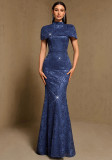 Spring/Summer Elegant Shawl & Mermaid Formal Party Gown Two-Piece Set