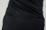 Women's Fashion Low Waist Halter Neck Bodycon Low Back Solid Long Dress