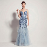 Sexy Sequin Fringe Slim Fit Mermaid Formal Party Evening Gown