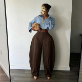 Career Casual Loose Wide-Leg Pants