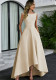 Legant Sleeveless Slim Waist Satin High-Low Cocktail Dress（Processing time need 3-6 days）