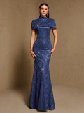 Spring/Summer Elegant Shawl & Mermaid Formal Party Gown Two-Piece Set