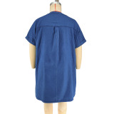 Plus Size Women's Fashion Denim Dress