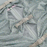Women French Sexy Strapless Rhinestone-Studded Bodycon Dress