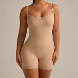 Women Lace Lace Sexy Basics Suspender Bodycon Bodysuit