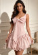 Women Summer Patchwork Polka Dot Camisole Dress