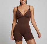 Women Lace Lace Sexy Basics Suspender Bodycon Bodysuit