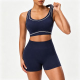Women Yoga Tank Top and Shorts Two-Piece Set