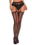 Women Open Crotch Suspender One-Piece Stockings Basic Sexy No-Remove Suspender Stockings Pantyhose