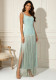 Women Evening Tassel Patchwork Summer Sleeveless Camisole Sweetheart Neck Maxi Dress