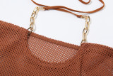 Women Summer Sexy Lace-Up See-Through Bikini Skirt Set