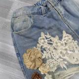 Women Summer Ripped Denim Shorts