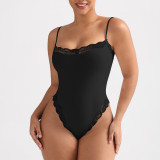Women Lace Lace Sexy Basics Suspender Bodycon Bodysuit