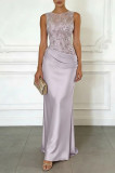 Women Spring Summer Sleeveless Contrast Color Casual Party Dress