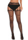 Women Sexy Fishnet Stockings Jacquard Hollow-Out Stockings Fishnet Disco Basic Suspender Stockings