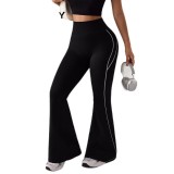 Women Color Block Yoga Bell Bottom Fitness Pants