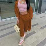 Women Autumn/Winter Three-Piece Vest Trousers and Jacket