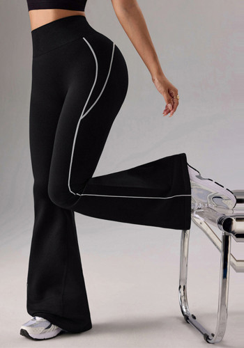 Women Color Block Yoga Bell Bottom Fitness Pants