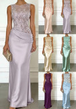Women Spring Summer Sleeveless Contrast Color Casual Party Dress