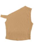 Women Casual Sexy Off-Shoulder Top and Asymmetrical Skirt Two-Piece Set