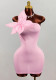 Floral Slash Shoulder Bodycon Evening Dress