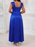 Solid Slim Waist Bodycon Dress for Women