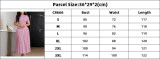 Women's Pleated Round Neck Patchwork Ruched Dress