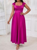 Solid Slim Waist Bodycon Dress for Women