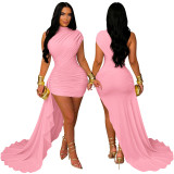 Women's Sexy Mesh Patchwork Ruched Bodycon Mini Dress