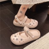 Women Platform Closed-Toe Half-Slippers, Spring/Summer Sandals